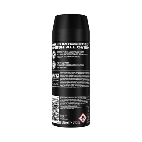 AXE Black Desodorante en spray para hombre antitranspirante hasta 48 horas 150 ml.