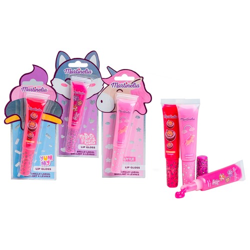 MARTINELIA Brillo de labios infantil con diferentes acabados y colores.