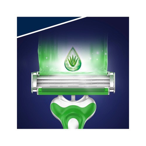 GILLETTE Sensor 3 sensitive Maquinilla de afeitar desechable con cabezal pivotante de 3 horas 8 uds.