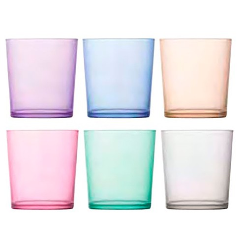 Set 6 vasos de colores de 25cl, ACTUEL