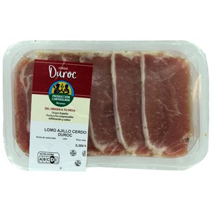 Imagen de ALCAMPO CULTIVAMOS LO BUENO Bandeja con filetes de lomo al ajillo de cerdo raza Duroc  350 g.