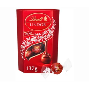 LINDT Bombones lindor de chocolate con leche 137 g.