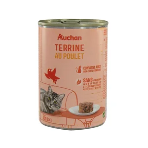PRODUCTO ALCAMPO Alimento para gatos de paté de ave PRODUCTO ALCAMPO 400 g.