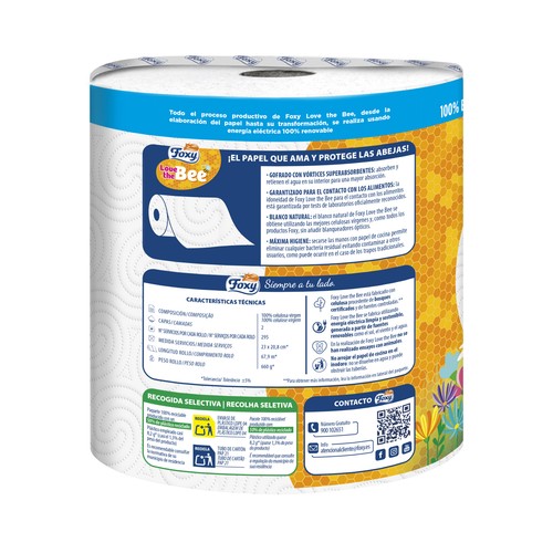 FOXY Love the Bee Rollo de papel de cocina multiusos 1 ud.