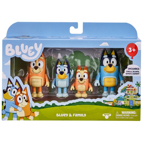 BLUEY Pack 4 Figuras - Family +3 Años