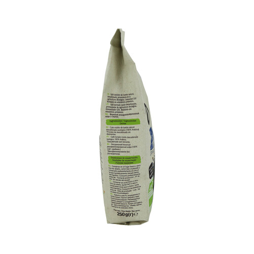 ALCAMPO ECOLÓGICO Café molido descafeinado 100 % Arábica ALCAMPO ECOLÓGICO 250 g.