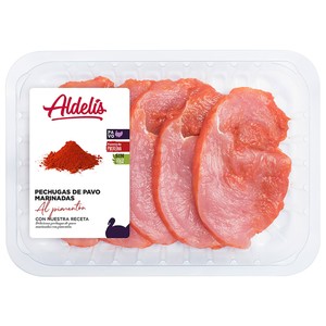 Imagen de Bandeja de pechuga de pavo fileteada y marinada al pimentón ALDELÍS