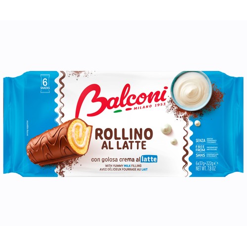 Bizcochos rellenos de crema de leche BALCONI 6 uds. 37 g.