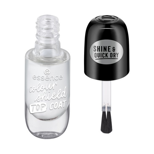 ESSENCE Color shield  Top coat transparente en gel, para esmalte de uñas .