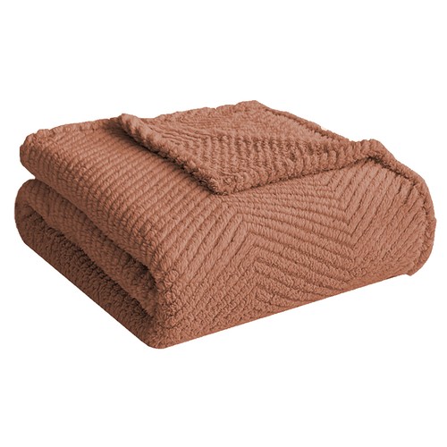 Manta teddy de 280 gm, 180 x 220, color café, ALCAMPO.