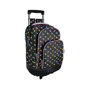 Imagen de Mochila escolar con ruedas, 18 x 32 x 43 cm, diseño capivara, ARTIMBAL.