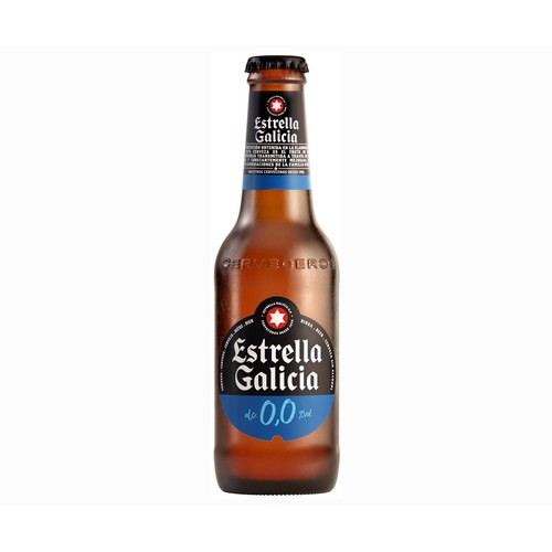 ESTRELLA GALICIA Cervezas sin alcohol (0,0% Vol.) pack de 6 botellas de 25 cl.