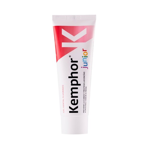 KEMPHOR Junior Pasta de dientes infantil con flúor y sabor a fresa 75 ml.