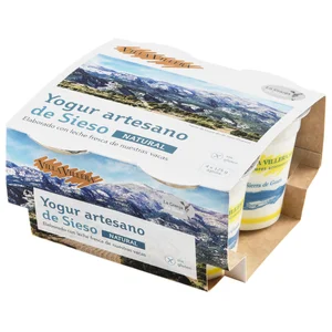 VILLA VILLERA Yogur artesano de Sieso, natural y sin gluten x 125 g.