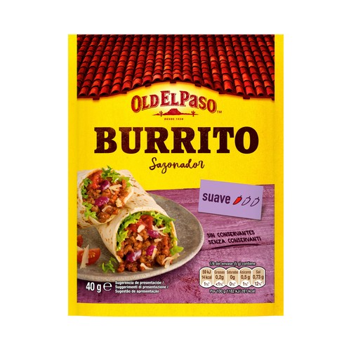 OLD EL PASO Sazonador para burritos 40 g.