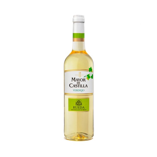 Vino blanco verdejo con denominación de origen Rueda MAYOR DE CASTILLA botella de 75 cl.
