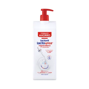 LACTOVIT Lactourea Leche copororal reparadora, para pieles secas y extra secas 800 ml.
