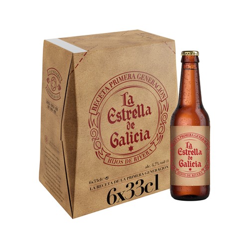 ESTRELLA GALICIA Especial cervezas pack 6 botellas x 33 cl.