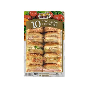 TOP LIDER Mini bocadillos con diferentes rellenos 10 uds.