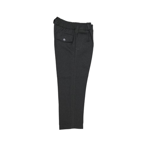 Pantalón de uniforme con cintura elástica gris, talla 2.