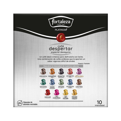 FORTALEZA PLATINIUM Café en cápsulas despertar 20 uds.