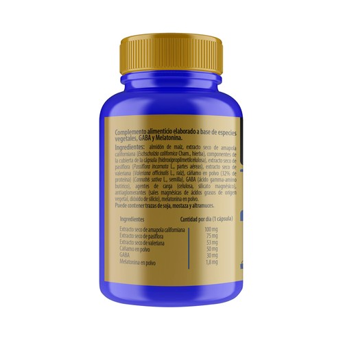 SANON Melatonina + Cáñamo (Amapola californiana, valeriana, GABA y semillas de cáñamo) 60 cáp. 545 gr