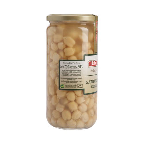 MARZO Garbanzo cocido extra frasco de 780 g.