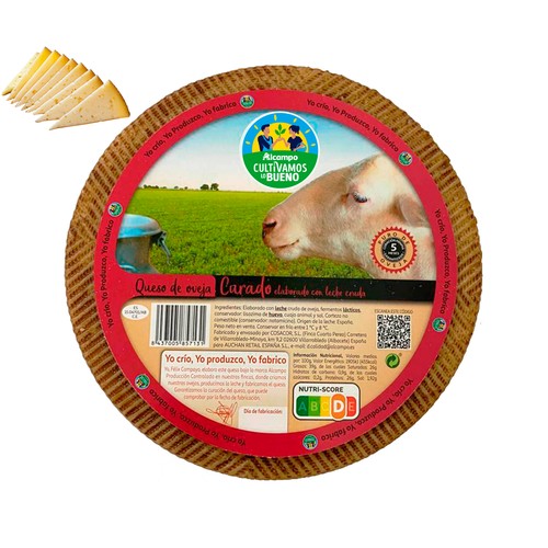 ALCAMPO CULTIVAMOS LO BUENO Queso de Oveja Curado Leche Cruda