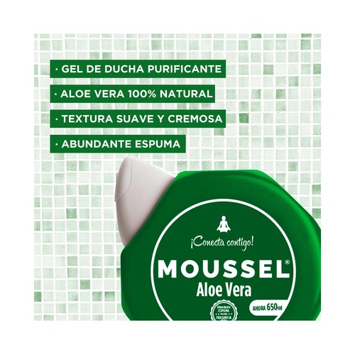 MOUSSEL Gel purificante para ducha o baño con aloe vera 100% natural MOUSSEL 650 ml.