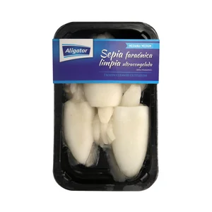 ALIGATOR Bandeja de sepia limpia ultracongelada 3/5 piezas ALIGATOR 350 gr. (P.N.E).