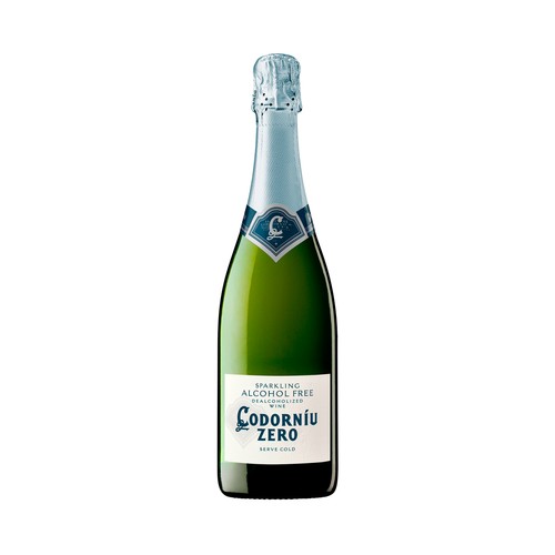 CODORNIU Zero Vino blanco espumoso sin alcohol (desalcoholizado) botella de 75 cl.