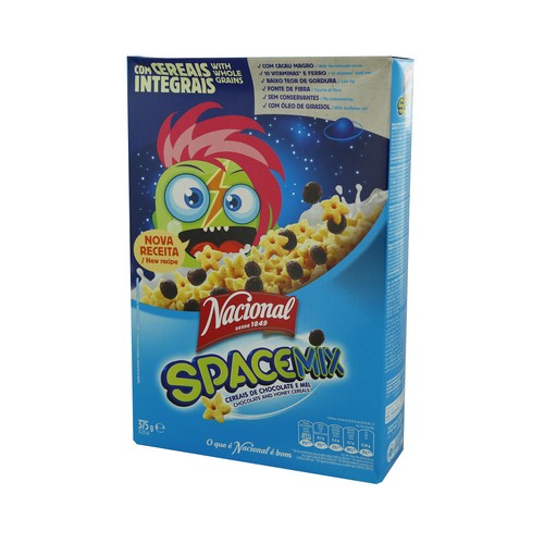 NACIONAL Cereales de chocolate y miel Spacemix 375 g.
