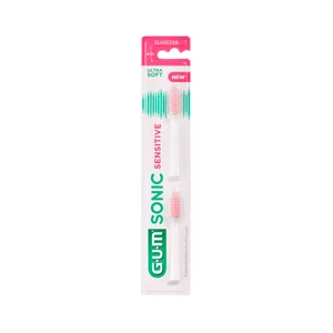 GUM Sonic sensitive Recambios con cabezal ultra suave, para cepillo a pilas 2 uds.