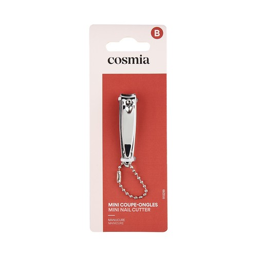 COSMIA Mini cortauñas para manicura, con lima y cadena.