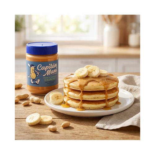 CAPITÁN MANI Crema de cacahuete crujiente 500 g.
