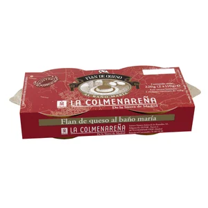 LA COLMENAREÑA Flan de queso elaborado al baño maría LA COLMENAREÑA 2 x 110 g.