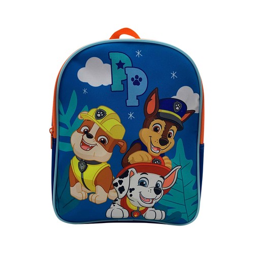 Mochila preescolar color azul y rojo diseño PATRULLA CANINA, 23X28X6cm..