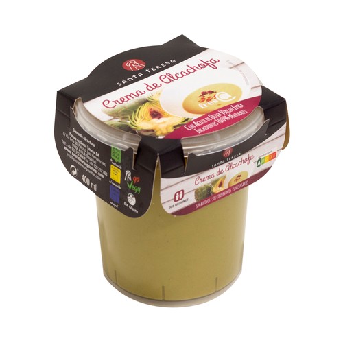 SANTA TERESA Crema de alcachofas elaborada con ingredientes 100% naturales SANTA TERESA 400 ml.