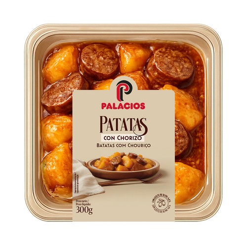 PALACIOS Patatas con chorizo, listas para calentar y comer 300 g.