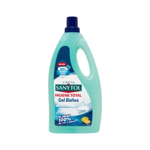 SANYTOL Limpiador de baño en gel sin lejia, aroma a limón 1.2 l.