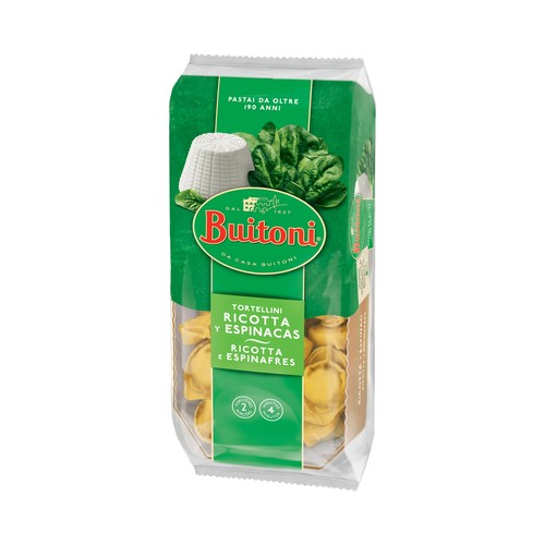 BUITONI Tortellini de pasta fresca, rellenos de una exquisita mezcla de queso Ricotta y espinacas BUITONI 230 g.