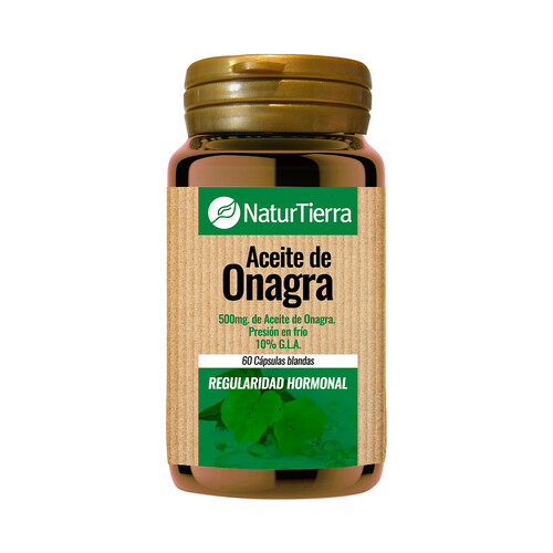 Complemento alimenticio a base de Aceite de Onagra (presión en frio) NATURTIERRA 60 cápsulas.