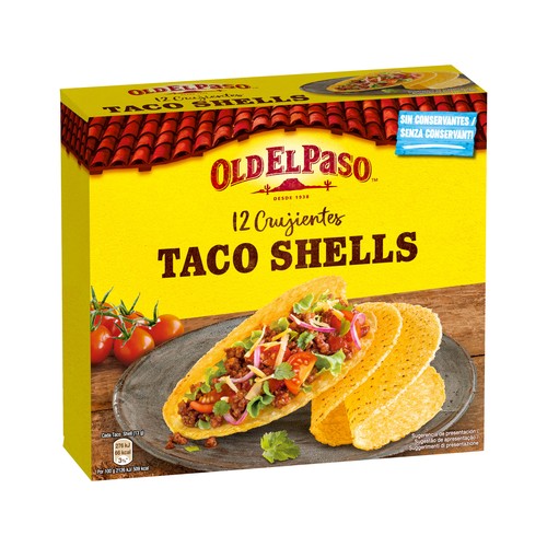 OLD EL PASO Tacos Shells, aperitivos fritos de maíz OLD EL PASO 12 uds. 156 g.