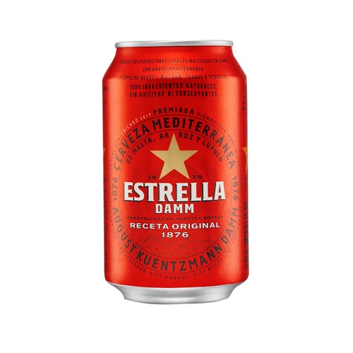 Cerveza ESTRELLA DAMM lata de 33 cl.