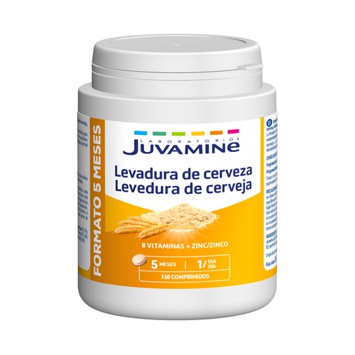 JUVAMINE Levadura de cerveza + 8 vitaminas + zinc 150 uds.