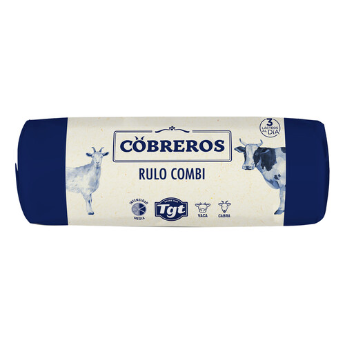 TGT Rulo queso mezcla (cabra y vaca) TGT COBREROS 180 g.