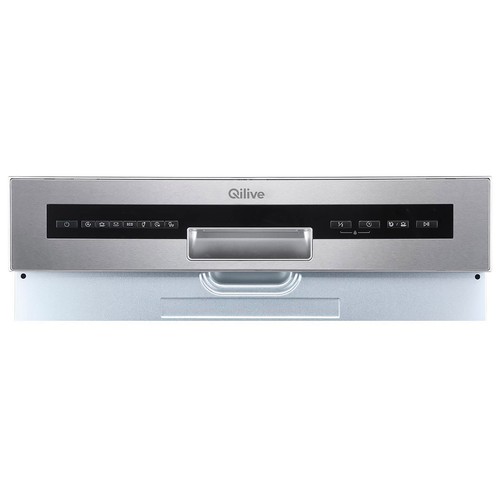 Lavavajillas integrable panelable QILIVE Q-6594 capacidad: 14 servicios, clasificación energética: D, H: 81,5cm, A: 60cm, F: 59,8cm.