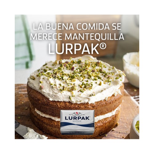 LURPAK Pastilla de mantequilla con sal, elaborada con leche de Dinamarca 200 g.