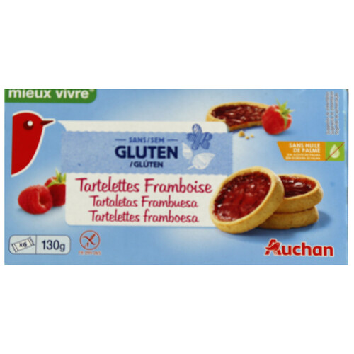 Tartaletas de frambuesa sin gluten PRODUCTO ALCMAPO 130 g.