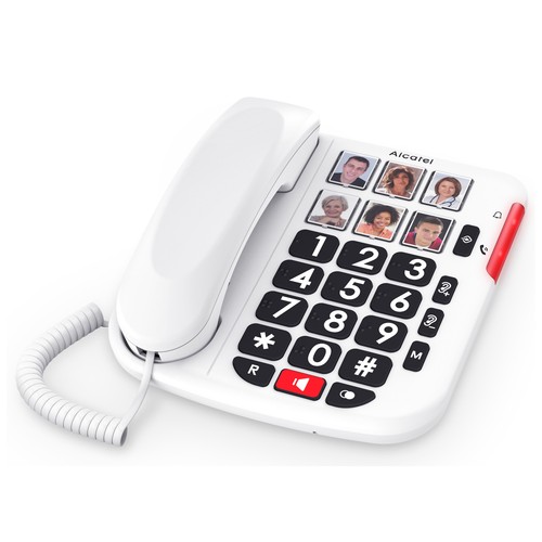 Teléfono inalámbrico de sobremesa ALCATEL Tmax 10+, manos libres, 6 teclas personalizables con foto, indicador luminoso llamada entrante